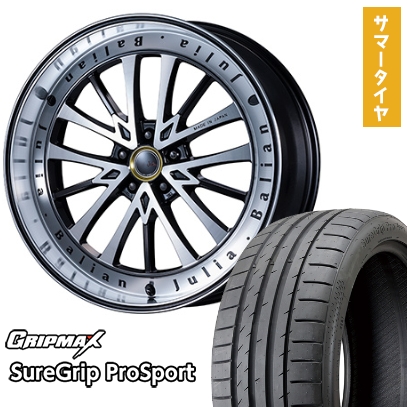 245/40R21 夏タイヤ ホイール4本セット GRIPMAX シュアグリップ PRO SPORTS BSW（限定） (5/114車用) MZ SPEED ジュリア バリアン 21インチ