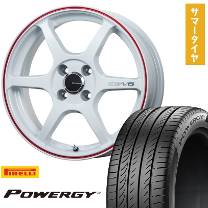 165/55R15 夏タイヤ ホイール4本セット N-BOX タントカスタム ワゴンR PIRELLI パワジー LEHRMEISTER CS-V6(ホワイト/レッドライン) 15インチ
