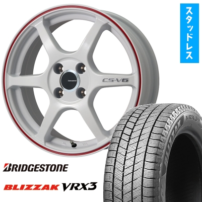 ブリザック VRX3 - 205/50R17 スタッドレスタイヤ 車輪4本仕掛ける BRIDGESTONE (4/100車用) LEHRMEISTER CS-V6 17in 冬タイヤ、ホイールセット-車、バイク、自転車-自動車