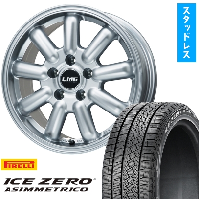 225/60R17 スタッドレスタイヤ ホイール4本セット PIRELLI ウィンター アイスゼロアシンメトリコ (5/114車用) LEHRMEISTER LMG MOS-9 17インチ