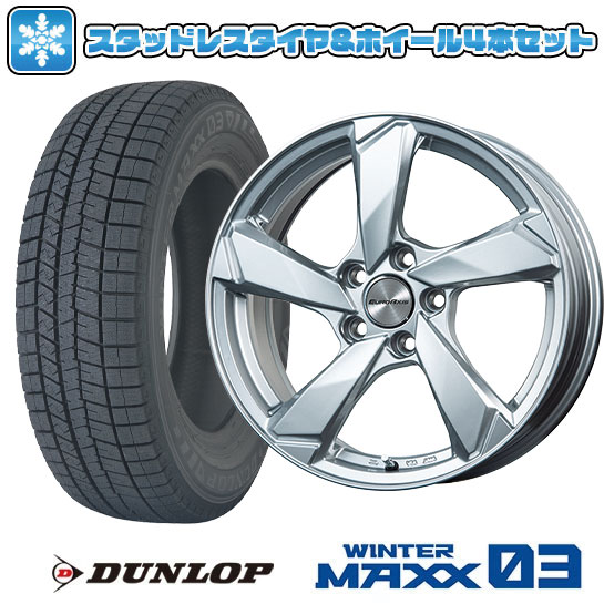 235/50R18 スタッドレスタイヤ ホイール4本セット 輸入車用 ボルボ（V60 クロスカントリー 2015-19） DUNLOP ウインターマックス 03 WM03 クロスエッジ 18インチ