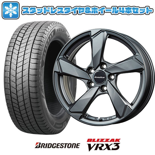 235/55R17 スタッドレスタイヤ ホイール4本セット 輸入車用 アウディQ3（8U） BRIDGESTONE ブリザック VRX3 EUROAXIS クロスエッジ 17インチ