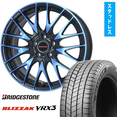 225/60R18 スタッドレスタイヤ ホイール4本セット BRIDGESTONE ブリザック VRX3 (5/114車用) BIGWAY LEYSEEN プラバ9M 18インチ