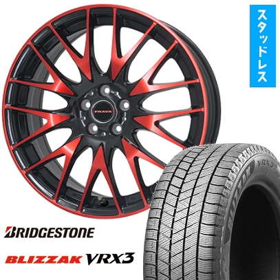 235/65R18 スタッドレスタイヤ ホイール4本セット BRIDGESTONE ブリザック VRX3 (5/114車用) BIGWAY LEYSEEN プラバ9M 18インチ