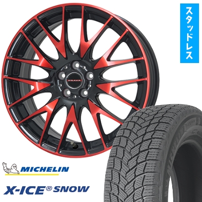 235/50R18 スタッドレスタイヤ ホイール4本セット MICHELIN エックスアイス スノー (5/114車用) BIGWAY LEYSEEN プラバ9M 18インチ