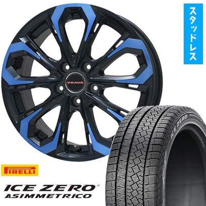 235/50R18 スタッドレスタイヤ ホイール4本セット (5/114車用) PIRELLI ウィンター アイスゼロアシンメトリコ BIGWAY LEYSEEN プラバ5X 18インチ
