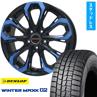 235/50R18 スタッドレスタイヤ ホイール4本セット (5/114車用) DUNLOP ウィンターMAXX 02 BIGWAY LEYSEEN プラバ5X 18インチ