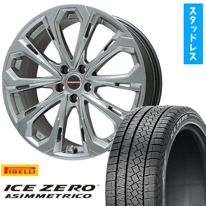 205/60R16 スタッドレスタイヤ ホイール4本セット PIRELLI ウィンター アイスゼロアシンメトリコ (5/114車用) BIGWAY LEYSEEN プラバ5X 16インチ