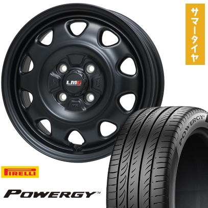 165/55R15 夏タイヤ ホイール4本セット N-BOX タントカスタム ワゴンR PIRELLI パワジー LEHRMEISTER LMG OFF-STYLE(マットブラック) 15インチ