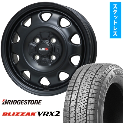 175/65R14 スタッドレスタイヤ ホイール4本セット BRIDGESTONE ブリザック VRX2 (4/100車用) LEHRMEISTER LMG OFF-STYLE 14インチ