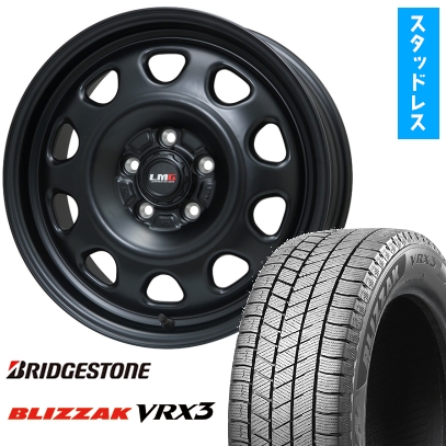 ブリザック VRX3 - 205/55R17 スタッドレスタイヤ 車輪4本仕掛ける BRIDGESTONE (5/114車用) LEHRMEISTER LMG OFF-STYLE 17in 車、バイク、自転車-自動車