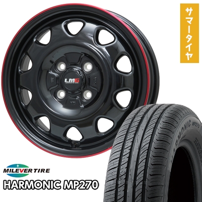 155/65R14 夏タイヤ ホイール4本セット MILEVER ハーモニック MP270