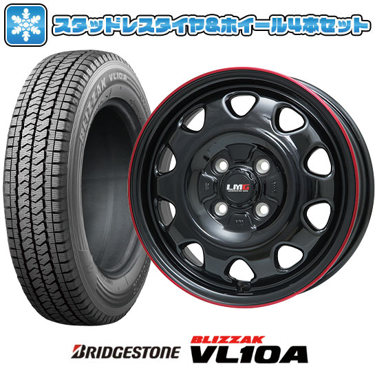 165/80R14 スタッドレスタイヤ ホイール4本セット BRIDGESTONE ブリザック VL10A (5/114車用) LEHRMEISTER LMG OFF STYLE 14インチ : arktire 26225 119774 45255 45255 : アークタイヤ