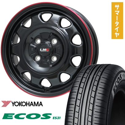 165/55R15 夏タイヤ ホイール4本セット YOKOHAMA エコス ES31 (軽自動車用) レアマイスター LMG OFF-STYLE 15インチ