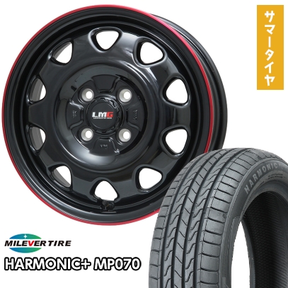 165/55R15 夏タイヤ ホイール4本セット N-BOX タント ワゴンR ミレバー ハーモニック プラス MP070(限定) レアマイスター LMG OFF-STYLE 15インチ