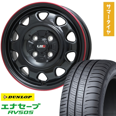 165/55R15 夏タイヤ ホイール4本セット N-BOX タントカスタム ワゴンR DUNLOP エナセーブ RV505 LEHRMEISTER LMG OFF-STYLE 15インチ