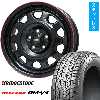 ブリザック DMーV3 - 225/70R16 スタッドレスタイヤ 車輪4本仕掛ける BRIDGESTONE ブリ背嚢 DM-V3 DMV3 (5/114車用) LEHRMEISTER LMG OFF-STYLE 16in 車、バイク、自転車-冬タイヤ、ホイールセット-自動車