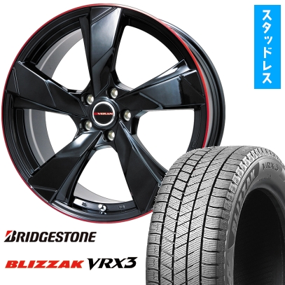 215/50R18 スタッドレスタイヤ ホイール4本セット ヤリスクロス等 BRIDGESTONE ブリザック VRX3 PREMIX ヴェランV 18インチ