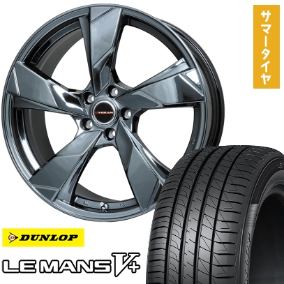 225/40R19 夏タイヤ ホイール4本セット DUNLOP ルマン V+(ファイブプラス) (5/114車用) プレミックス ヴェランV(BMC) 19インチ