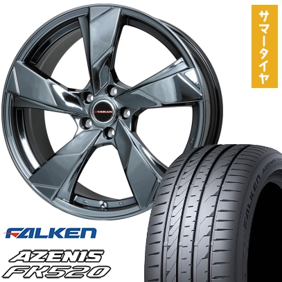 225/35R20 夏タイヤ ホイール4本セット FALKEN アゼニス FK520L (5/114車用) プレミックス ヴェランV(BMC) 20インチ