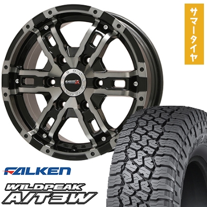 285/55R20 夏タイヤ ホイール4本セット FALKEN ワイルドピーク A/T3W (6/139車用) BIGWAY B-MUD Z(ブラックポリッシュ/ブラッククリア) 20インチ