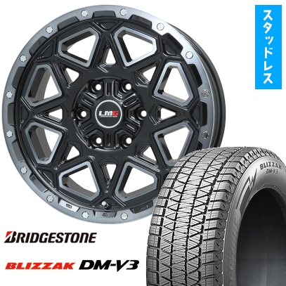 265/70R17 スタッドレスタイヤ ホイール4本セット BRIDGESTONE ブリザック DM-V3 DMV3 (6/139車用) LEHRMEISTER LMG モンタグナ 17インチ