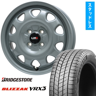 175/70R14 スタッドレスタイヤ ホイール4本セット BRIDGESTONE ブリザック VRX3 (4/100車用) LEHRMEISTER LMG OFF-STYLE 14インチ