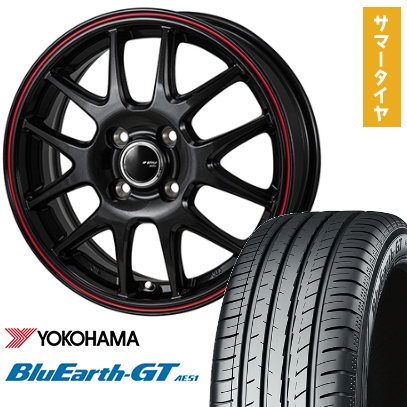 185/65R14 夏タイヤ ホイール4本セット YOKOHAMA ブルーアース GT AE51 (4/100車用) MONZA JPスタイル ジェファ 14インチ