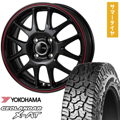 165/65R14 夏タイヤ ホイール4本セット YOKOHAMA ジオランダー X-AT G016 (4/100車用) MONZA JPスタイル ジェファ 14インチ