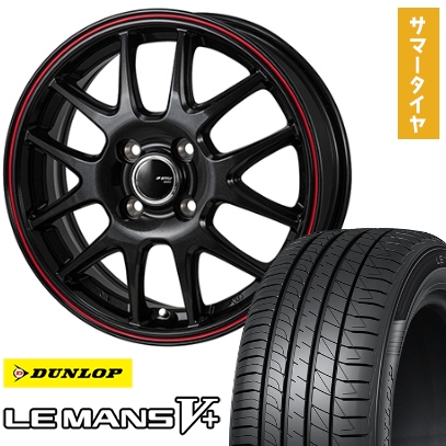 LE MANS - 175/65R14 夏タイア 車輪4本仕掛ける DUNLOP ルマン V+(ファイブつけ加える) (4/100車用) MONZA JP表現スタイル ジェファ 14in 車、バイク、自転車-タイヤ、ホイール