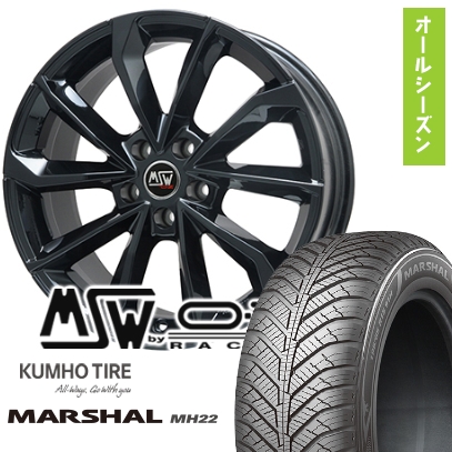 235/55R18 オールシーズンタイヤ ホイール４本セット (5/114車用) KUMHO マーシャル MH22 オールシーズン(限定) MSW by OZ Racing MSW 42  18インチ