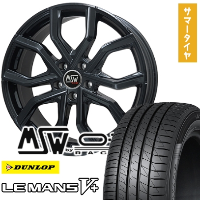245/35R20 夏タイヤ ホイール4本セット DUNLOP ルマン V+(ファイブプラス) (5/114車用) MSW by OZ Racing MSW 41(グロスブラック) 20インチ