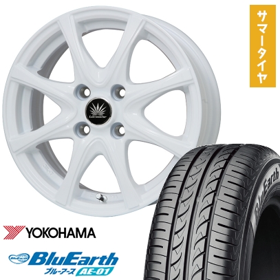 165/60R15 夏タイヤ ホイール4本セット YOKOHAMA ブルーアース AE-01 (軽自動車用) PREMIX アマルフィV Jr(ホワイト) 15インチ