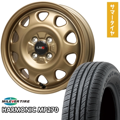 185/65R14 夏タイヤ ホイール4本セット MILEVER ハーモニック MP270