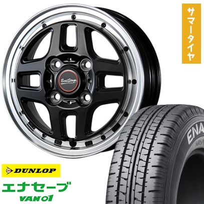 145/80R12 夏タイヤ ホイール4本セット DUNLOP エナセーブ VAN01 80/78N (軽自動車用) BLEST ビートステージ WT-C 12インチ