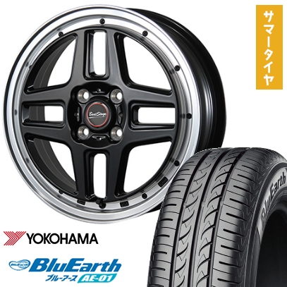 165/65R15 夏タイヤ ホイール4本セット YOKOHAMA ブルーアース AE-01 (軽自動車用) BLEST ビートステージ WT-C 15インチ