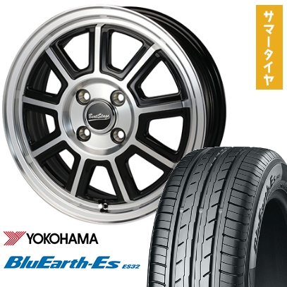165/50R15 夏タイヤ ホイール4本セット エブリイワゴン YOKOHAMA ブルーアース ES32 BLEST ビートステージ KS-C 15インチ