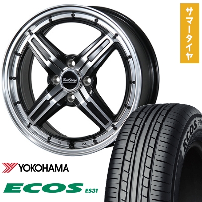 165/50R15 夏タイヤ ホイール4本セット エブリイワゴン YOKOHAMA エコス ES31 BLEST ビートステージ FS-C 15インチ