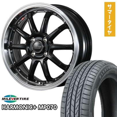165/55R15 夏タイヤ ホイール4本セット N-BOX タント ワゴンR ミレバー ハーモニック プラス MP070(限定) ブレスト バーンズテック S10-DP 15インチ