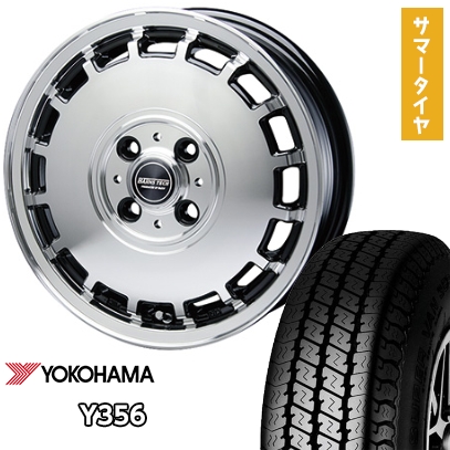 145/80R12 夏タイヤ ホイール4本セット YOKOHAMA Y356 80/78N (軽自動車用) BLEST バーンズテック KTストリーム 12インチ