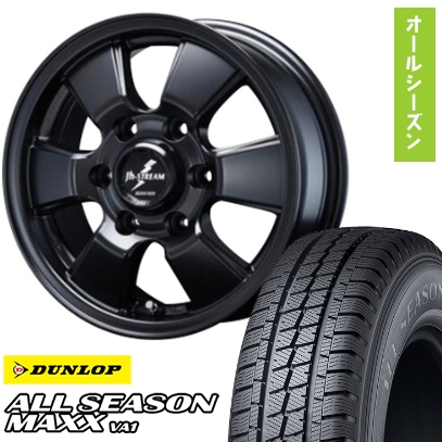 DUNLOP（ダンロップ） 195/80R15 オールシーズンタイヤ ホイール4本 