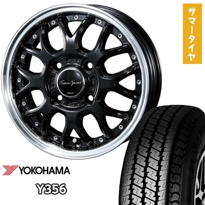 145/80R12 夏タイヤ ホイール4本セット YOKOHAMA Y356 80/78N (軽自動車用) BLEST ユーロスポーツ タイプ815 12インチ