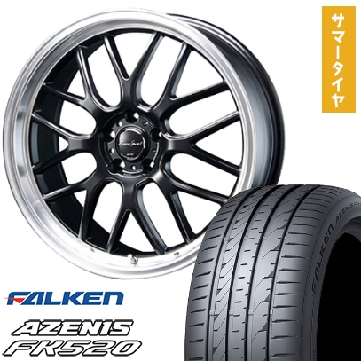 215/50R18 夏タイヤ ホイール４本セット ヤリスクロス FALKEN アゼニス FK520L ブレスト ユーロスポーツ タイプ805 セミグロスブラック 18インチ