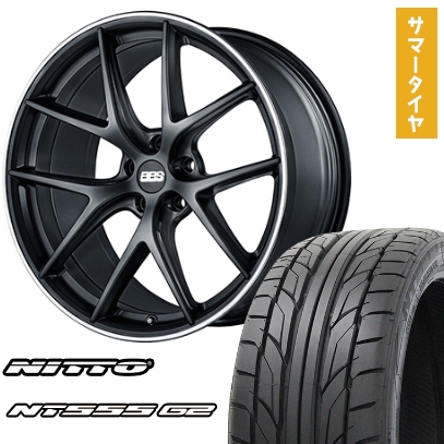 225/40R19 夏タイヤ ホイール4本セット NITTO NT555 G2 (5/114車用) BBS GERMANY BBS CI-R サテンブラック 19インチ