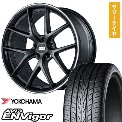 235/40R19 夏タイヤ ホイール4本セット YOKOHAMA エイビッド エンビガーS321 (5/114車用) BBS GERMANY BBS CI-R サテンブラック 19インチ