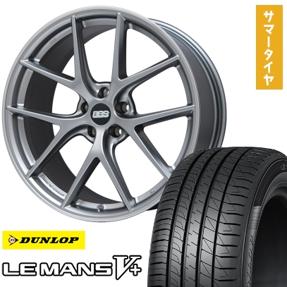 225/45R19 夏タイヤ ホイール4本セット DUNLOP ルマン V+(ファイブプラス) (5/114車用) BBS GERMANY BBS CI-R プラチナムシルバー 19インチ