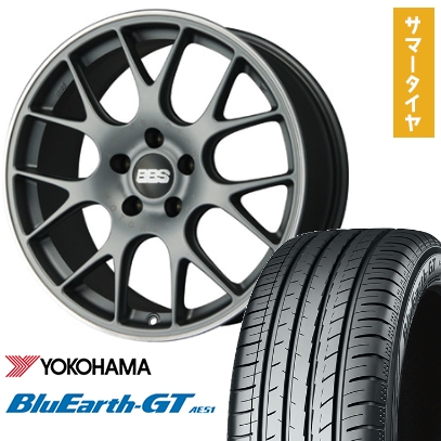 245/40R19 夏タイヤ ホイール4本セット YOKOHAMA ブルーアース GT AE51 (5/114車用) BBS GERMANY BBS CH-R サテンチタニウム 19インチ