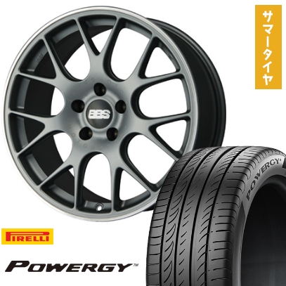 225/45R19 夏タイヤ ホイール4本セット PIRELLI パワジー (5/114車用) BBS GERMANY BBS CH-R サテンチタニウム 19インチ