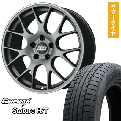 235/55R19 夏タイヤ ホイール4本セット GRIPMAX スタチャー H/T BSW（限定） (5/114車用) BBS GERMANY BBS CH-R サテンチタニウム 19インチ