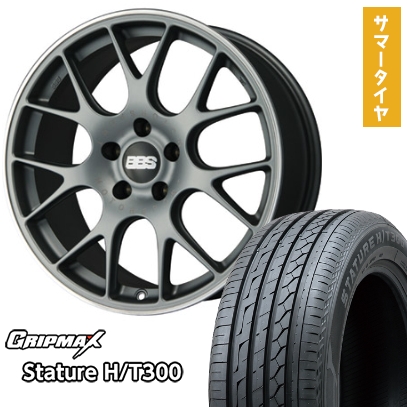 235/55R19 夏タイヤ ホイール4本セット GRIPMAX スタチャー H/T300 BSW（限定） (5/114車用) BBS GERMANY BBS CH-R サテンチタニウム 19インチ
